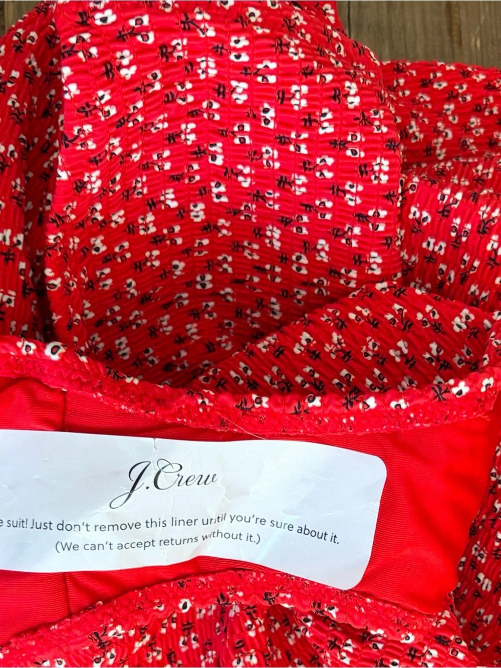 J. Crew NEW Red Floral One-Piece Swimsuit